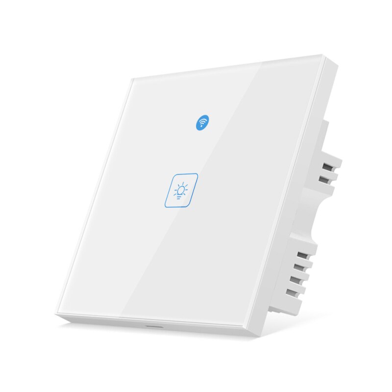 EWelink-interruptor inteligente de pared, con Wifi y cable de fuego, 180-240V, RF433mhz, Control remoto y compatible con Alexa y Google Home: 1 Gang