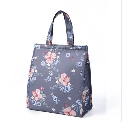 neue Flamingo Tragbare Isolierte Thermische Kühler Mittagessen Kasten Tragen Tote Picknick fallen Lagerung Tasche: Blumen-