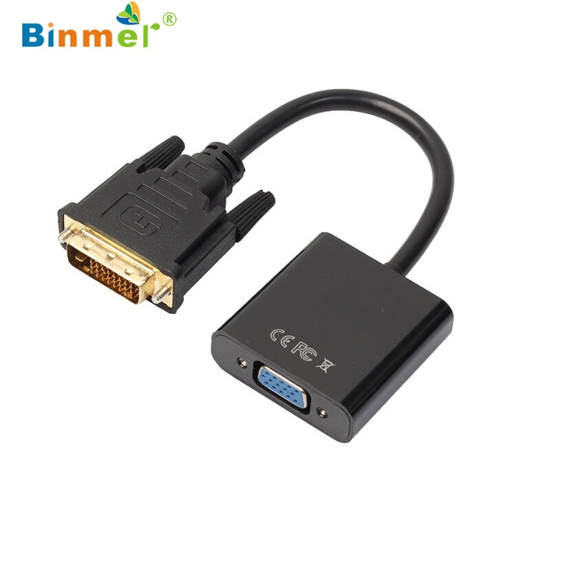 Binmer DVI-D 24+1 Pin Male to VGA 15Pin Female Active Cable Adapter Converter Freeshiping Sep 12