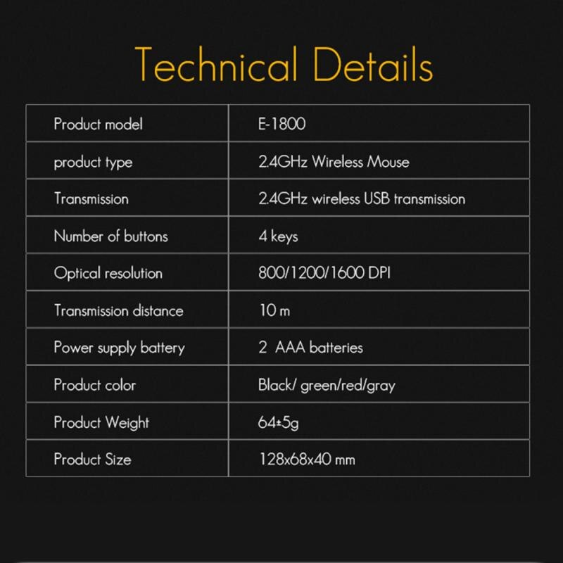 Wireless Mouse Silent Computer Mouse Wireless Ergonomic Mouse USB PC Mause Optical Mice Noiseless Button for PC Laptop Computer