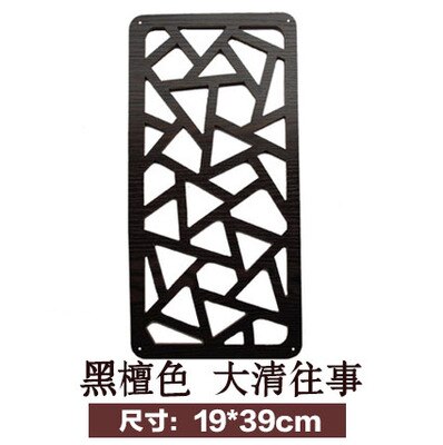 Chinese solid wood screen folding decoration partition hollowed hanging screen screen partition 19X39cm: 09