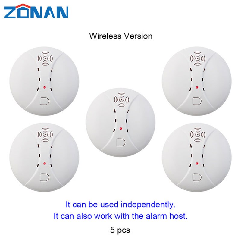 433mhz Wireless Smoke Detector Sensor Fire Alarm Home Security System Firefighters WiFi Independent Smoke Alarm Fire Protection: WX-S10-5PCS