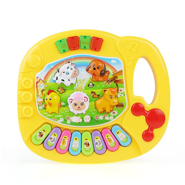 2 Soorten Farm Animal Geluid Kids Piano Muziek Speelgoed Muzikale Dieren Klinkende Keyboard Piano Baby Spelen Type Muziekinstrumenten: 02