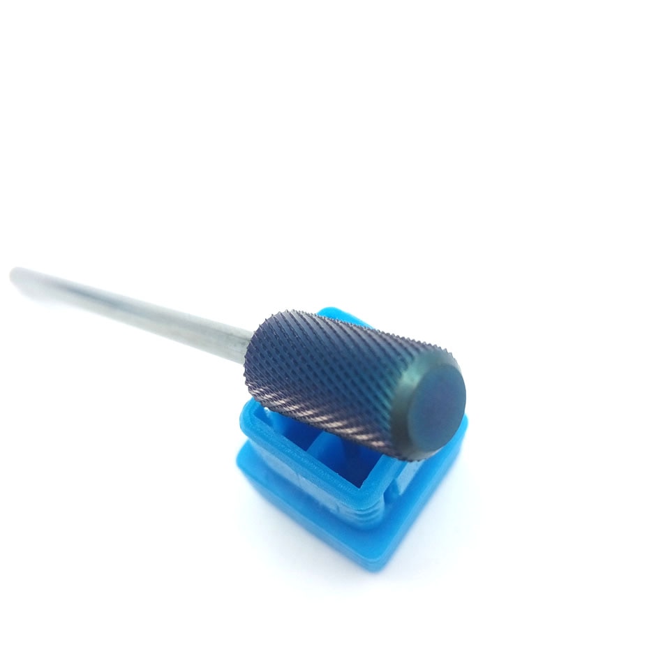 Hytoos Platte Top Blauwe Wolfraam Carbide Nail Drill Bit 3/32 "Rotary Frees Manicure Bits Boor Accessoires Nail Gereedschap