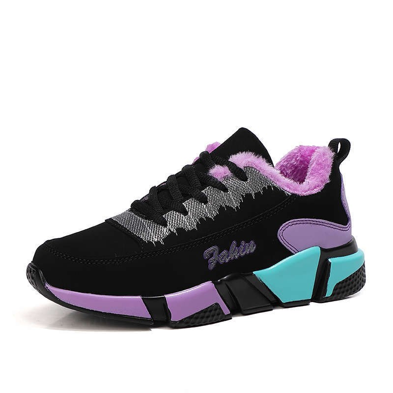 Sneakers Sport Woman Running Sneker Sport Shoes Women Luxury Jogging Women&#39;s Original Running Shoes Summer Sports Shoes Tennis: black purpleAdd cott / 4.5