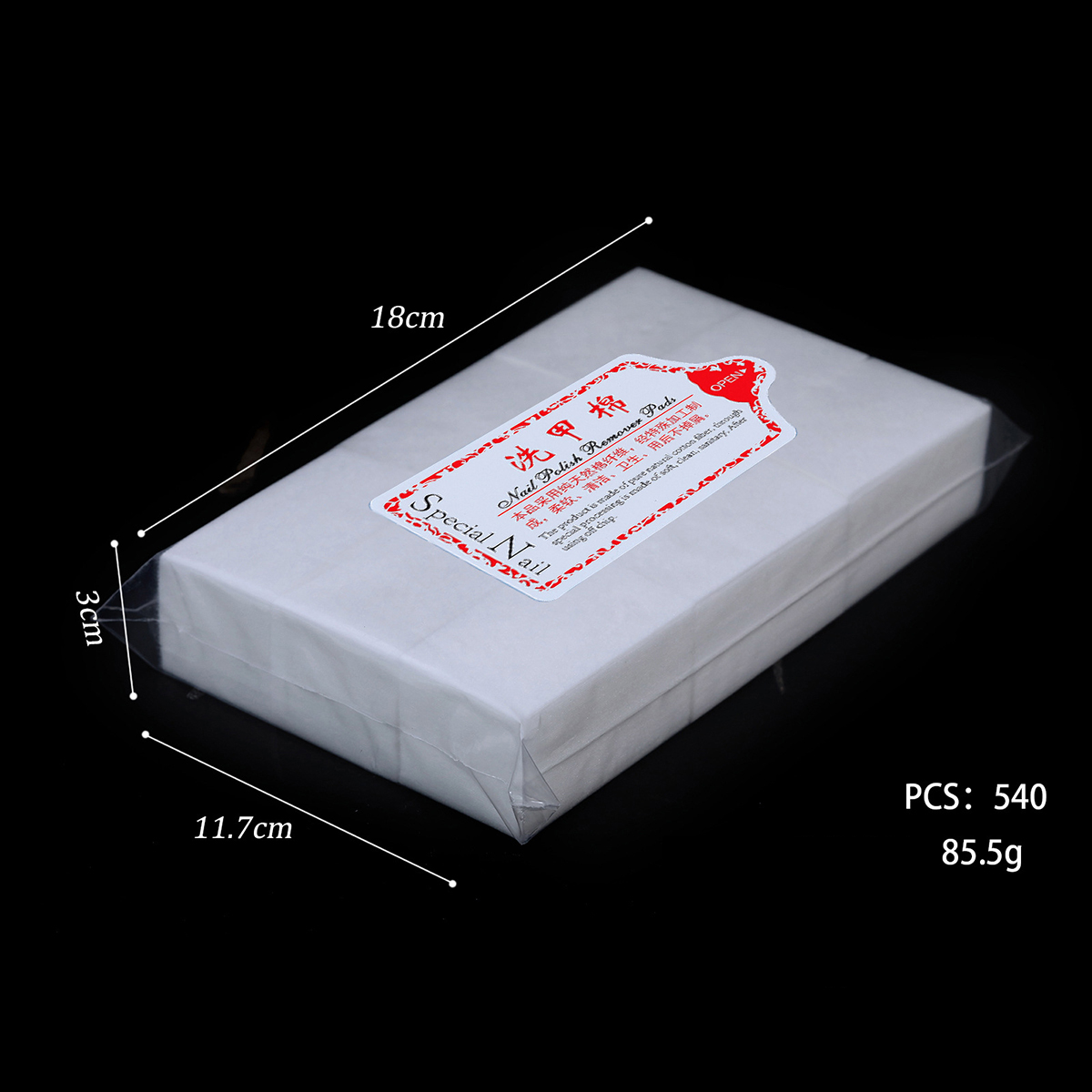 400/600 unids/pack herramientas sólidas y duraderas para uñas Gel de manicura almohadillas quitaesmalte toallitas sin pelusa 100% envolturas de servilletas de algodón: Marfíl