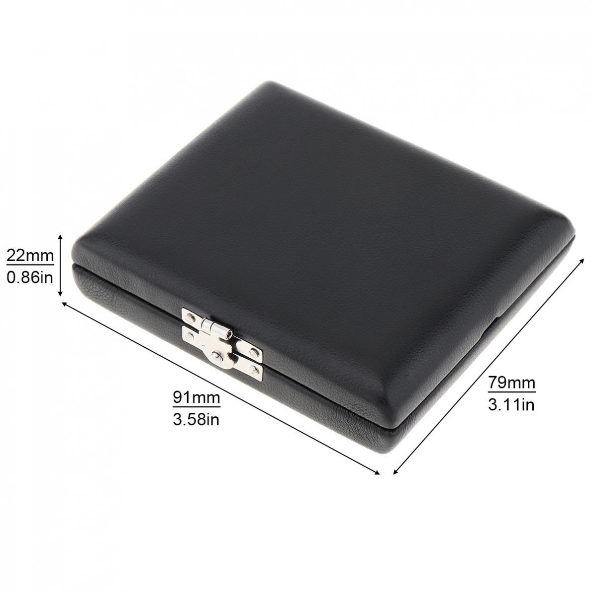 Black Leather Oboe Bassoon Reed Storage Case Box with Vent Holes for 6 Reeds Clarinet Oboe Reeds Box