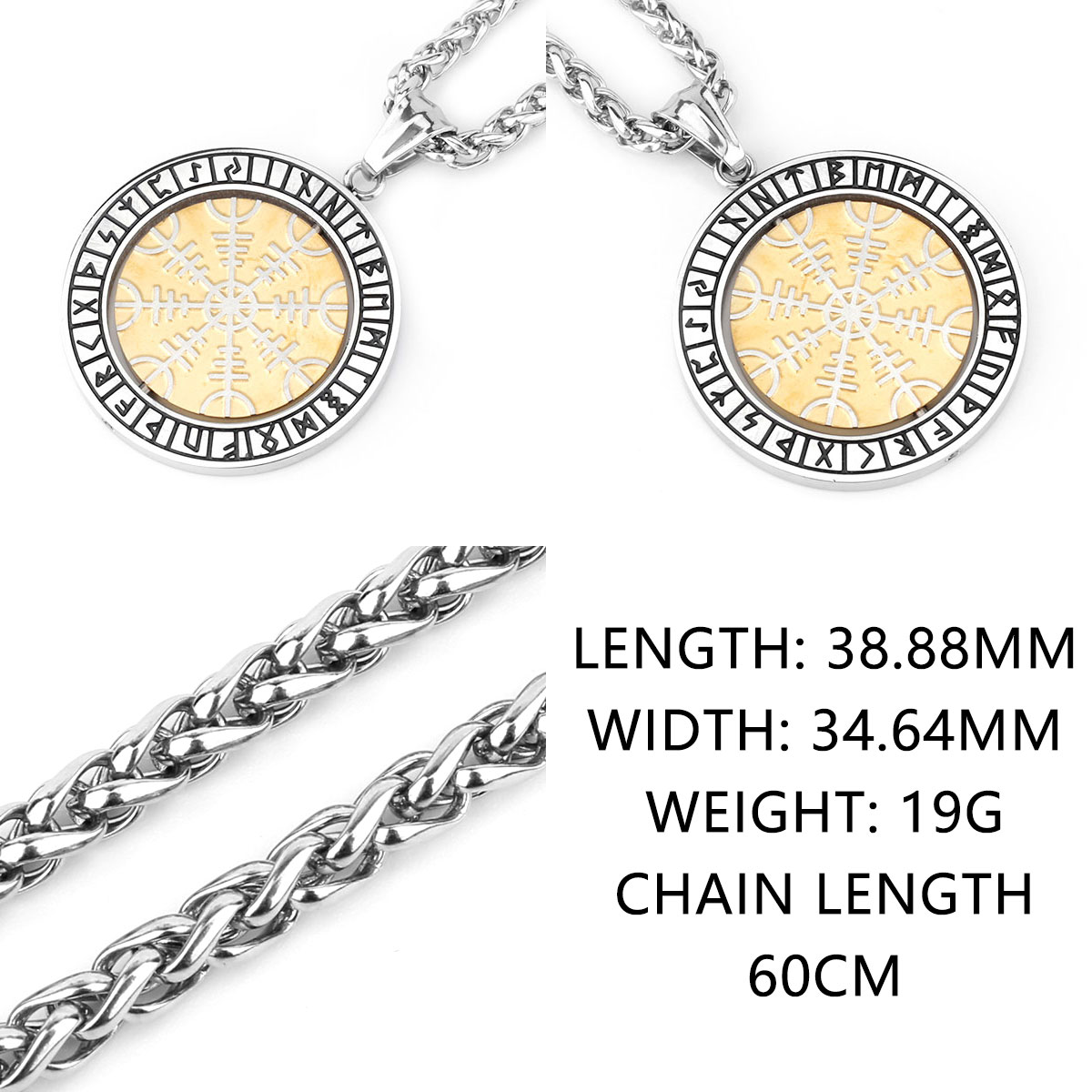 Rotierenden Wikinger Helm von Ehrfurcht Odin Rune Halskette männer Edelstahl Charme Radfahrer Anhänger Halskette Schmuck