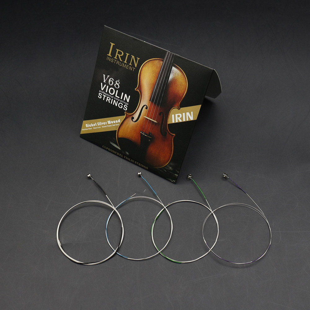 Universal Full Set 4pcs Violin Strings (E-A-D-G) Violin Fiddle String Steel Core Nickel-silver Wound for 4/4 3/4 1/2 1/4 Violins