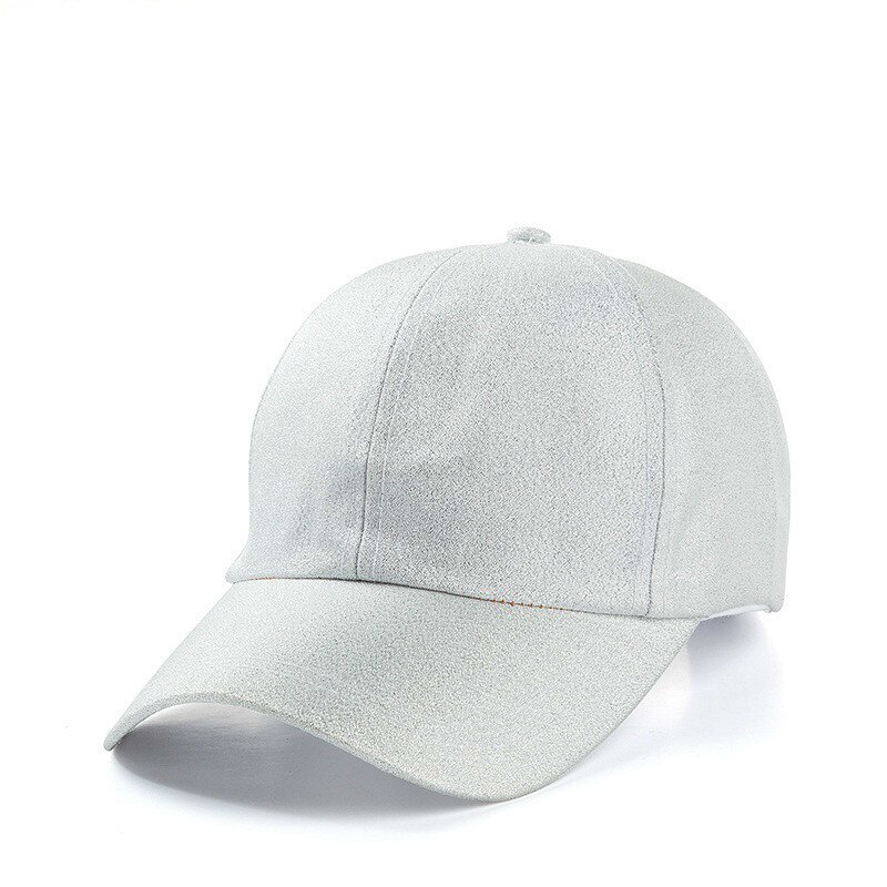 Casquette de Baseball à paillettes pour femmes, casquette Hip Hop, paillettes, chapeaux en coton pour hommes, chapeau pour l'extérieur: Silvery white