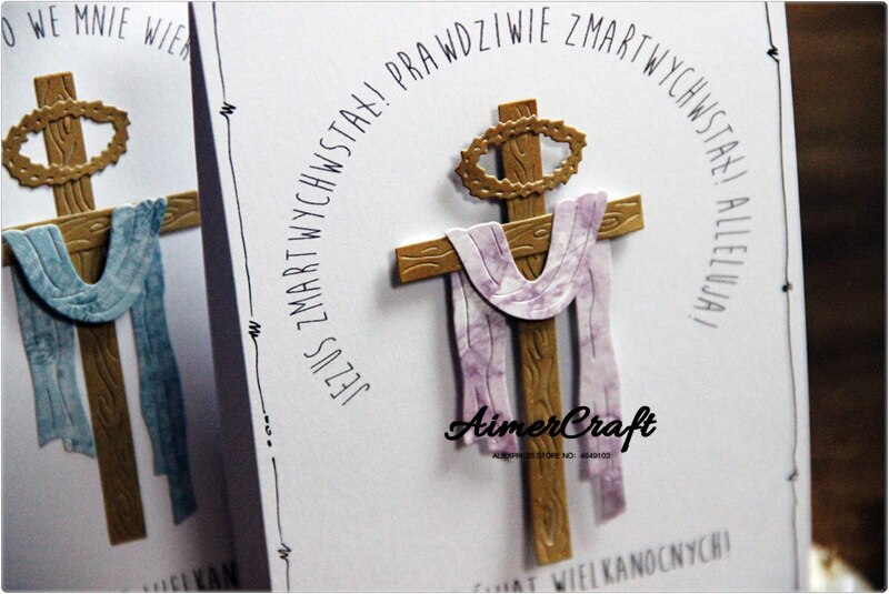 Cruz Domingo de Pascua troqueles de corte de Metal Plantilla de colección de recortes para tarjeta de papel para manualidades grabado decorativo troquelado artesanal troqueles