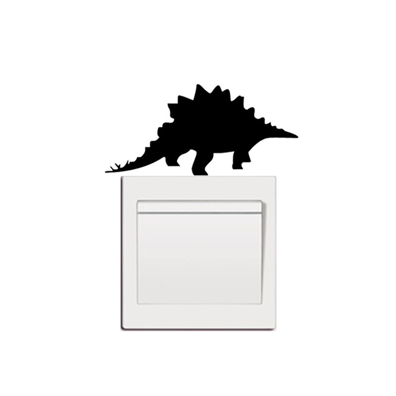 Autocollants muraux de dinosaures, différents types, pour interrupteur de lumière de chambre d'enfants, Stickers de décoration pour la maison de bébé, #0639