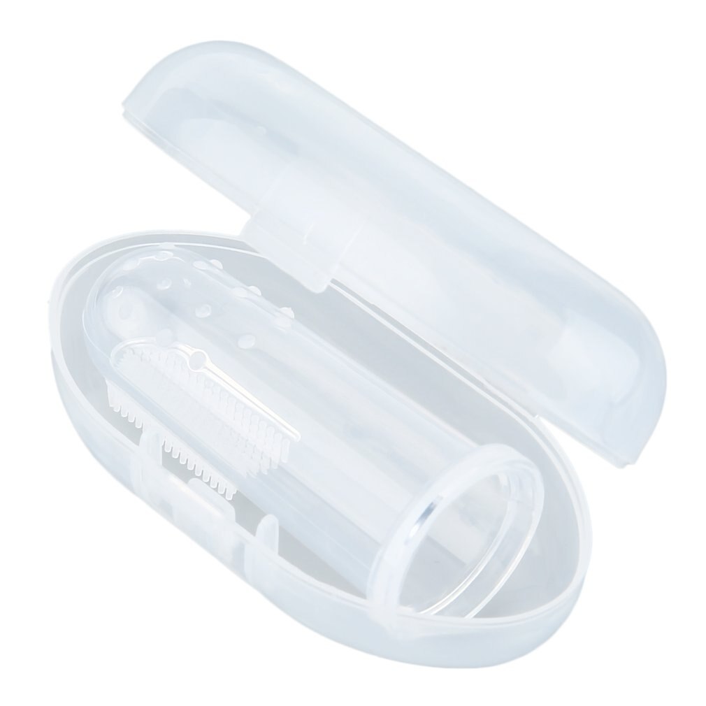 Dental Care Baby Tandenborstel Kinderen Siliconen Vinger Borstel Clear: WHITE