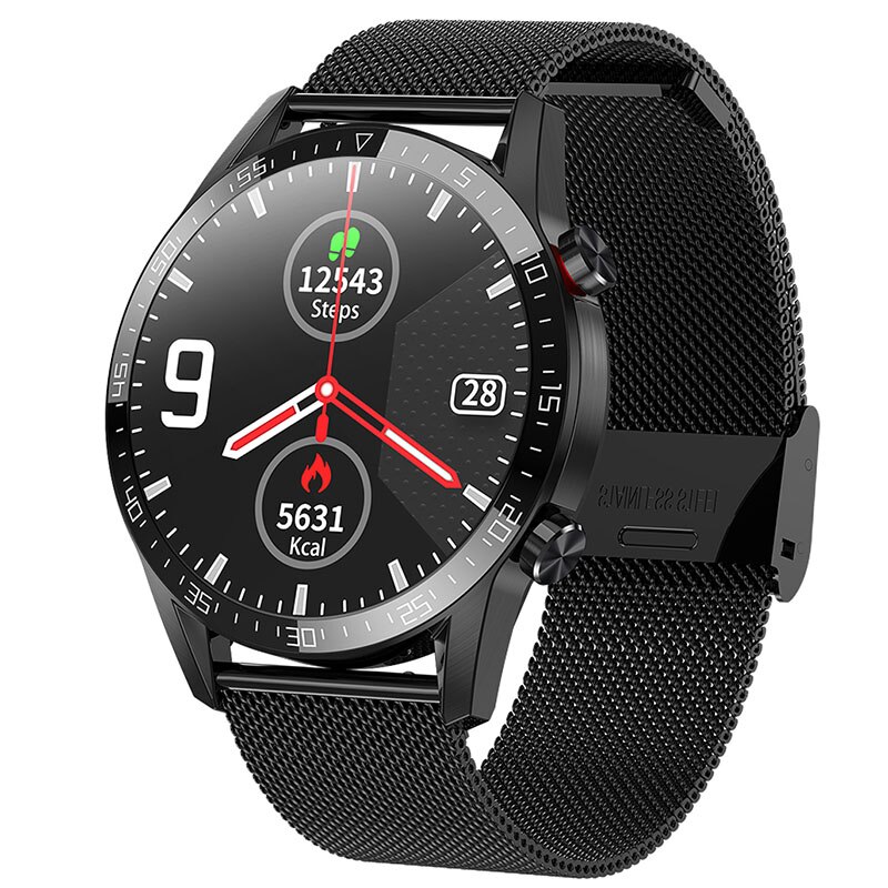 Timewolf Reloj Inteligente Clever Uhr Männer Android Bluetooth Anruf Smartwatch Clever Uhr Für Telefon Iphone IOS Huawei Xiaomi: Schwarz Stahl
