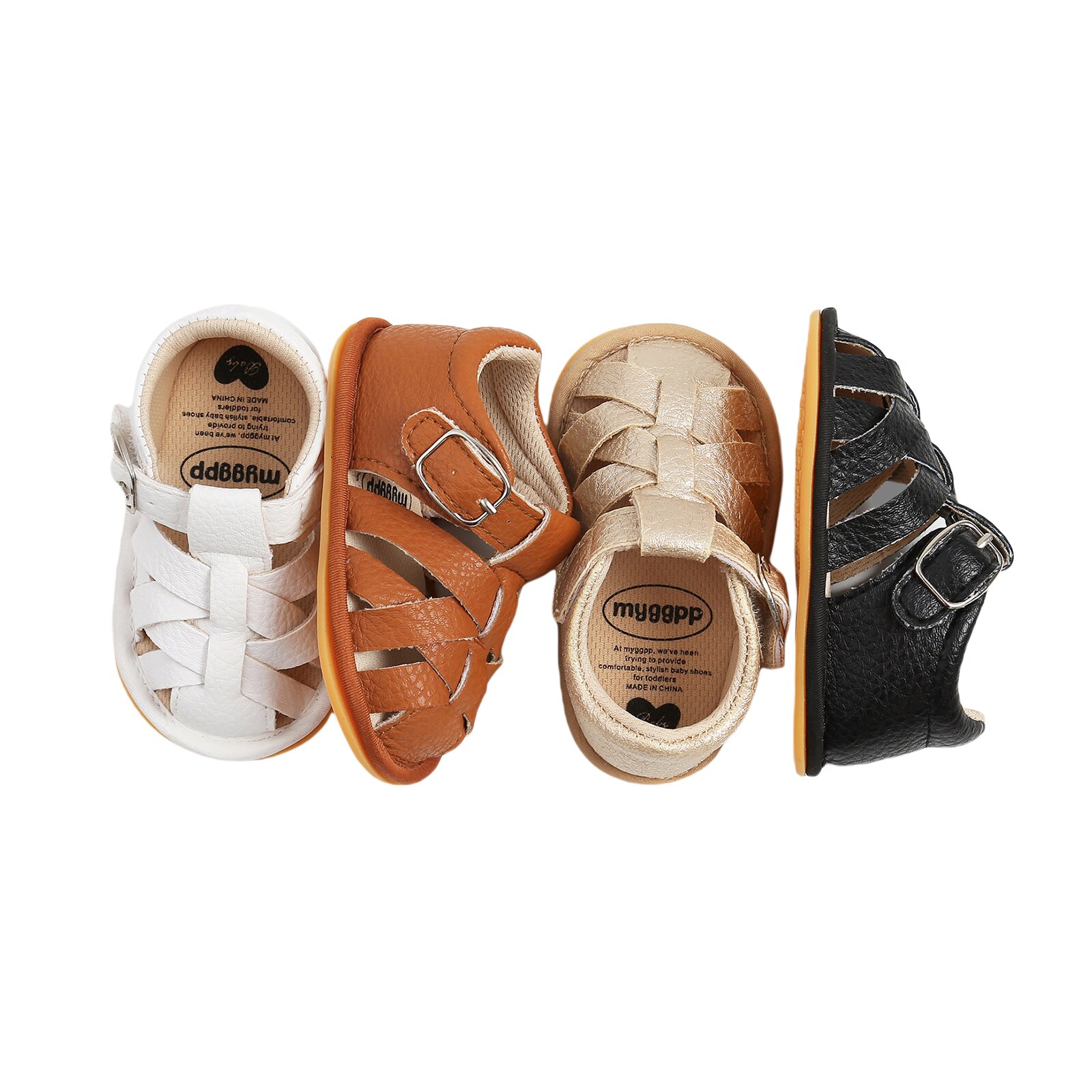 Baby Pu Leer Peuter Sandalen Kleine Kinderen Effen Kleur Zachte Zool Anti-Slip Sport Schoenen 0-18Months Baby Sandalen voor Meisje