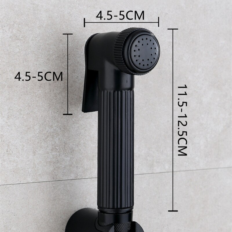 Zwart Bidet Sproeier Messing Materiaal Kraan Douche Systeem Anale Douche Jet Systeem Wc Metgezel Butt Wassen Helper Huisdier Schoonmaken