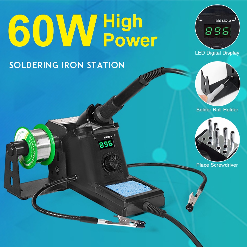YIHUA 926 LED 60W Soldering Station PID Temperature Control Technology Fahrenheit & Centigrad 896°F/ 480°C for PCB / SMD / SMT