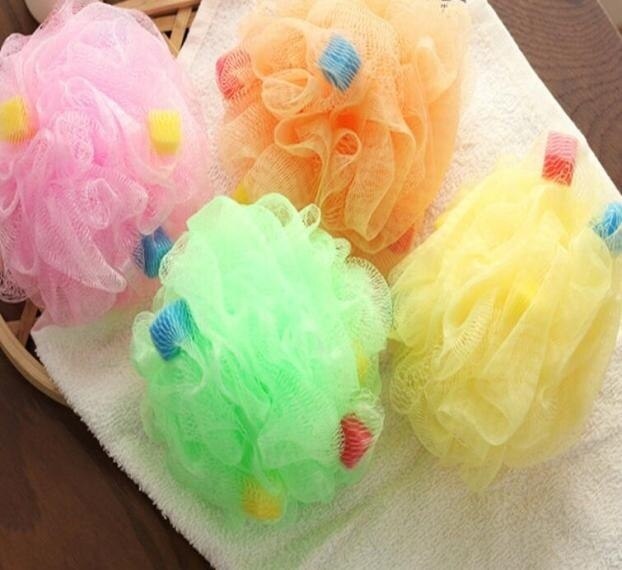 Esponjas de cepillo corporal, 1 Uds., cepillo de baño para espalda, frotamiento corporal, esponja para ducha, baño de flores, frotamiento corporal, color aleatorio