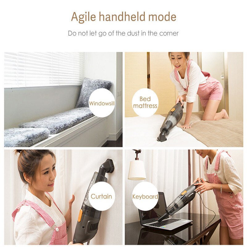 Xiaomi Deerma Dem-Tenuto in Mano Portatile Aspirapolvere Domestico Aspirapolvere Silenzioso più pulito forte Aspirazione Casa Aspiratore Collettore di Polveri