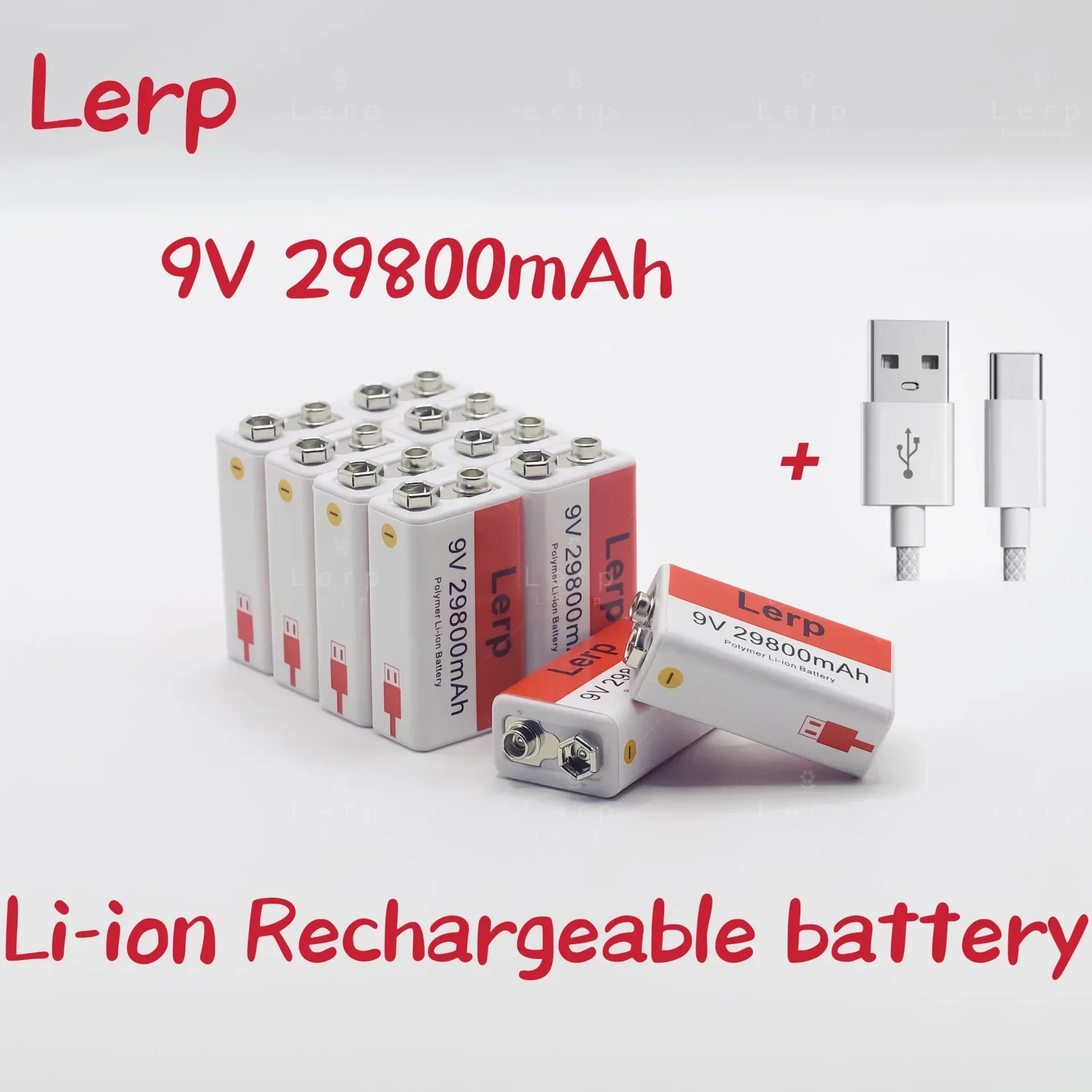 Bateria Oplaadbare Iones De Litio, Pila De 9V, 2024mAh, Mini Usb, Juguete, Microfoon Sosfono, Controle Remoto, Nut Ktv, 29800