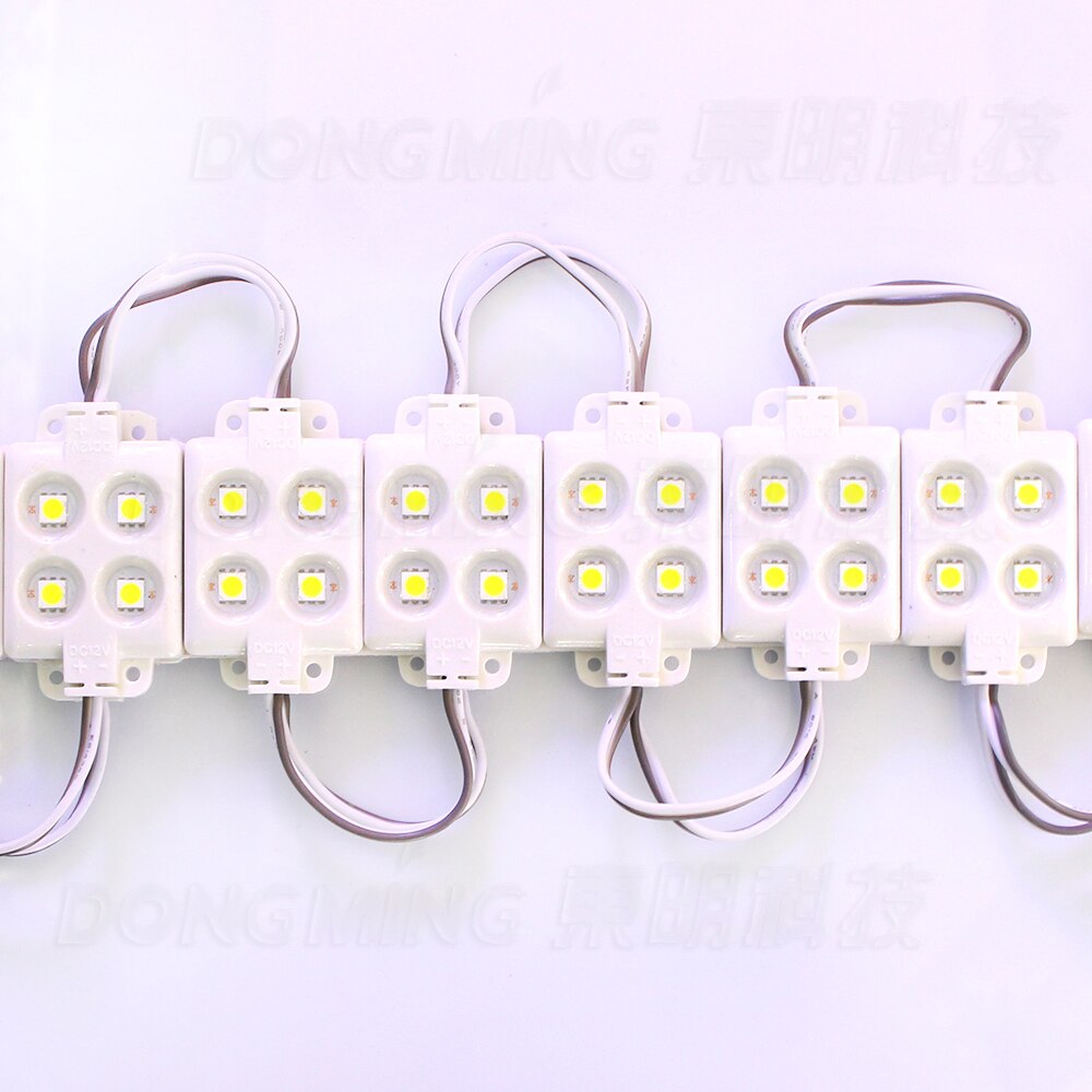 20PCS Waterproof IP65 SMD 5050 Led Module 12V 4 Led High Brightness For Led Channel Letter Advertising Sign,White