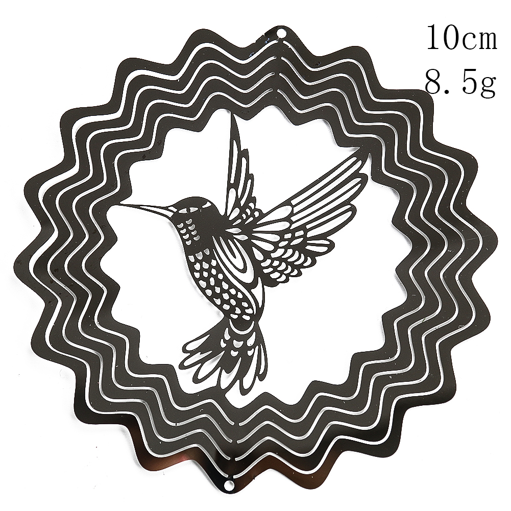 Atrapasueños giratorio de viento de árbol de la vida, colgante giratorio 3D, efecto de luz fluida, de reflejo de espejo, decoración colgante para exteriores de jardín: Chocolate