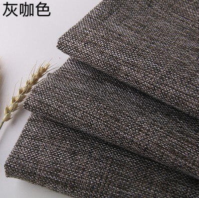 Dark gray Coated Linen Fabric Sofa Cushion Fabirc DIY Craft Sewing Cloth Outdoor Linen Blend Fabric Upholstery 58" wide Per mete