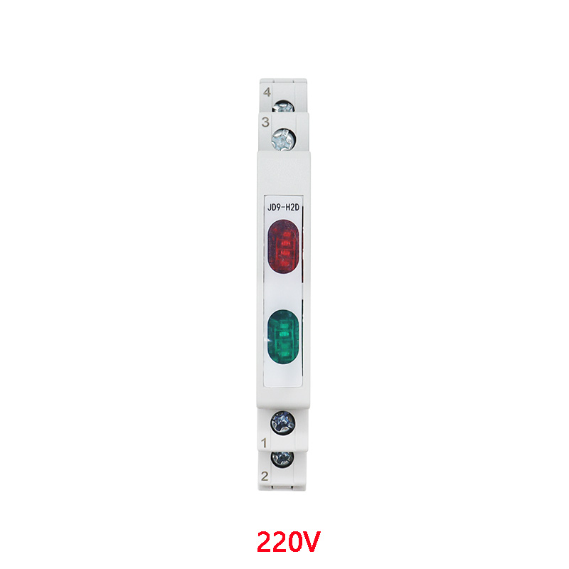 Din Rail Indicator Light 230V AC/DC Modular Din Rail Lamp Indicator Light JD9 50/60Hz Single Light Dual Lamp: MULTI