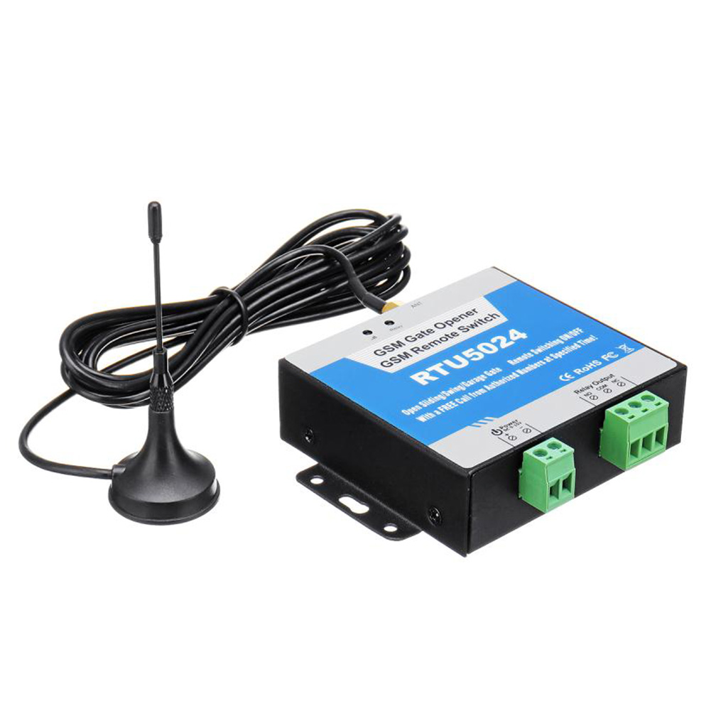 RTU5024 GSM Gate Relay Switch Kits 850MHz 900MHz 1800MHz 1900MHz Remote Control Wireless Door Access Opener with Antenna: 01