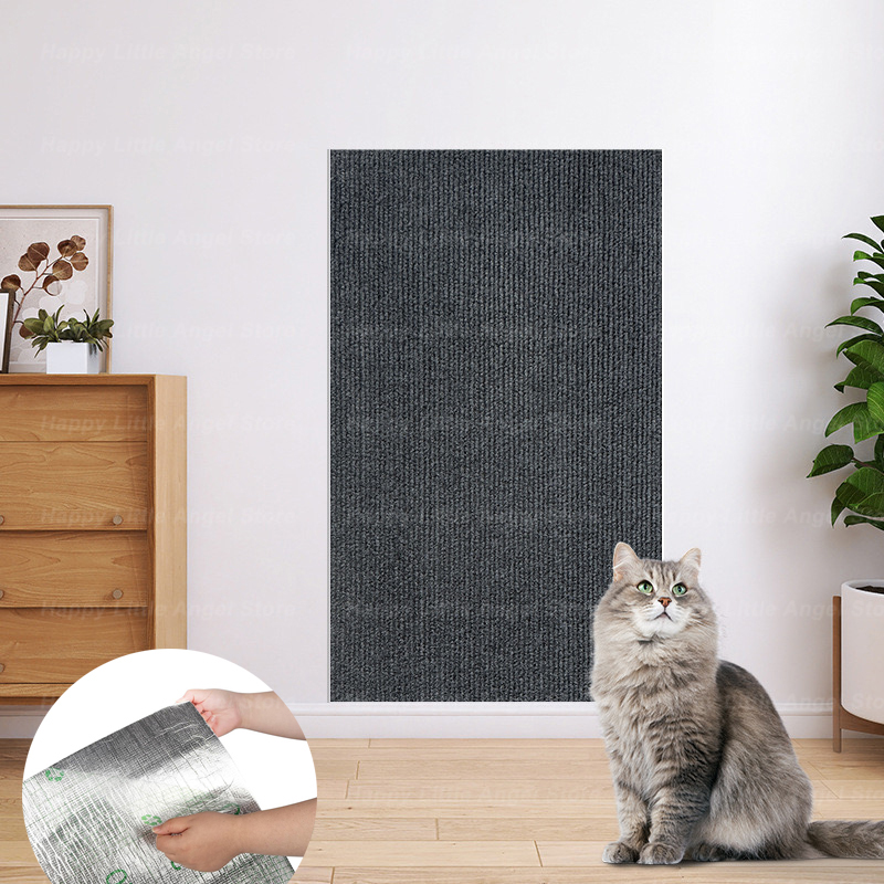 Katzen kratz schutz mit selbst klebendem Freiform schneiden Teppich matte Katzen kratz schutz Möbel Haustier Training Sofas chutz: XXL / Black