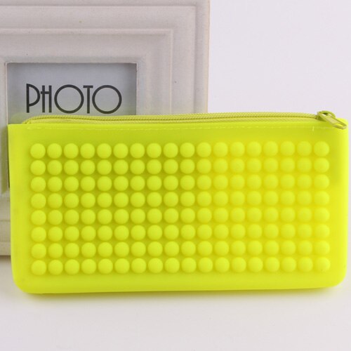 Praktische Unisex Siliconen waterdicht Lange Clutch Wallet Huishoudster's Casual Goedkope telefoon/Key/Portemonnees Potlood Tas voor studenten: YELLOW