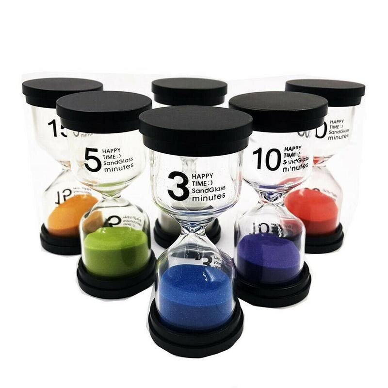6 stuks zand timer 6 kleuren zandloper timer 1/ 3/ 5/  min zandloper zandloper zand klok timers zand klok horloge woondecoratie