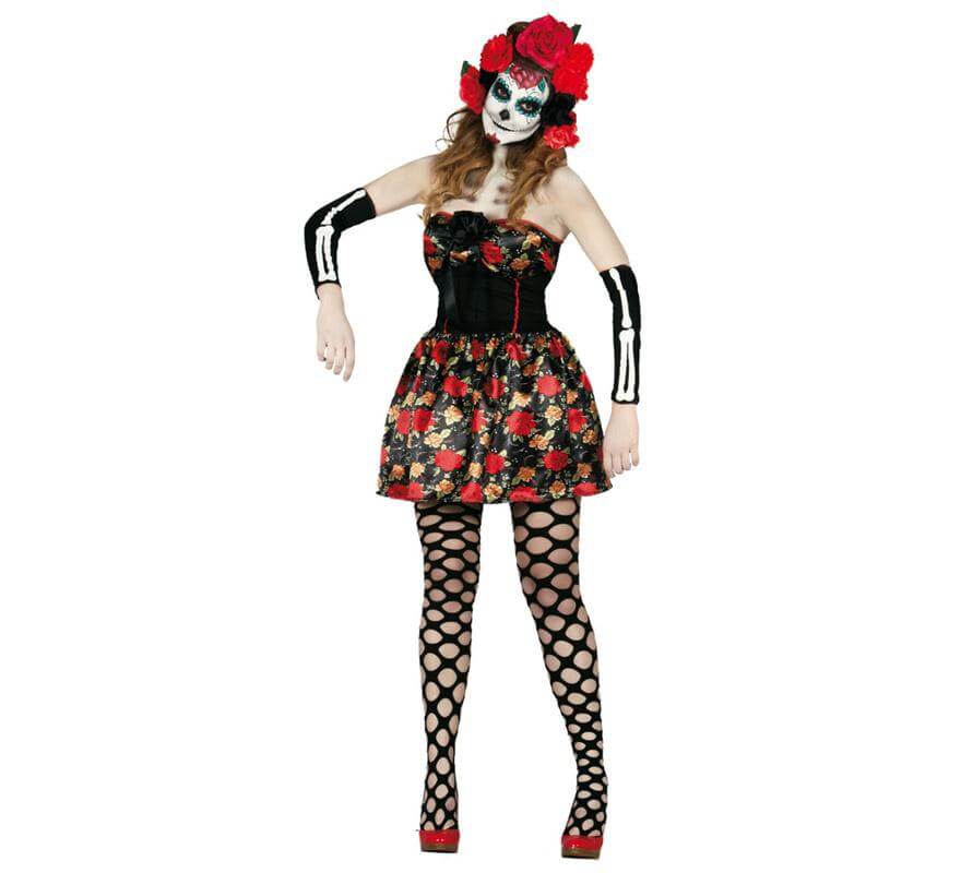 Disfraz de Calavera Catrina de mujer para Halloween