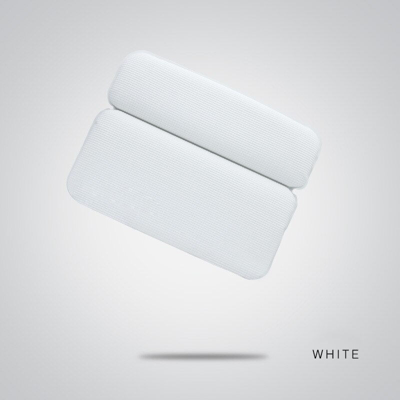 Almohada de baño SPA alfombrilla para bañera antideslizante cojín para bañera Mat Hangable cuello cojín accesorios de baño . Exclusivo.: A065White