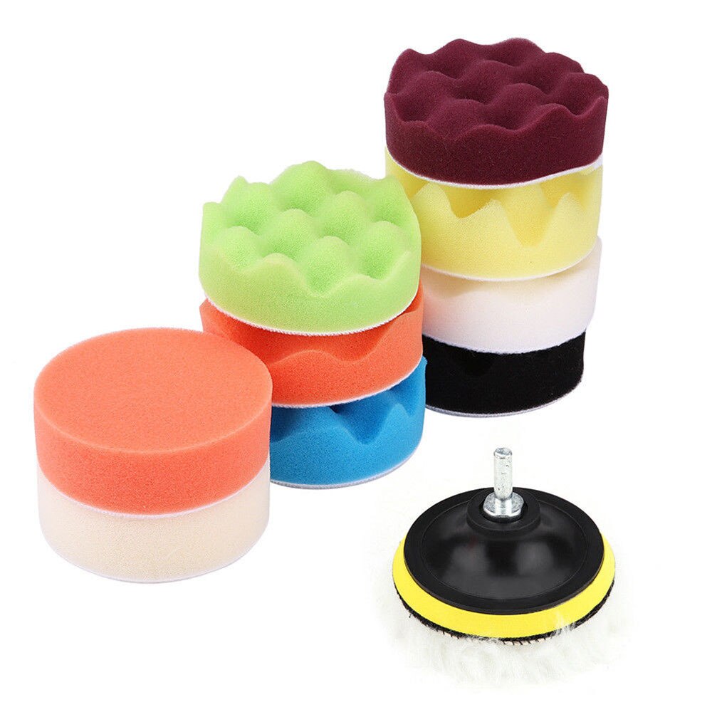 31PCS 3 inch Universal Car Buffing Sponge Durable Portable 8/12/22 PCS Waxing Set Polisher Truck Car Polisher Sponge: 12pcs