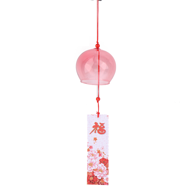 Campana del vento giapponese campanelli eolici giapponesi fatti a mano in vetro Furin decorazioni per la casa Spa Kitchen Office Decor Sakura Cherry Blossom Pattern: plum