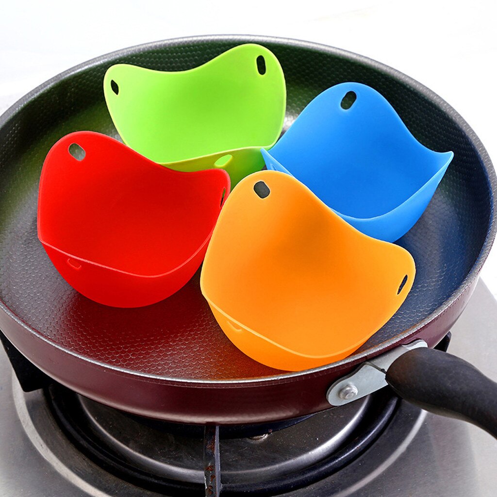 4pc oeufs braconniers Silicone oeuf cuiseur oeufs plaque plateau crêpe ustensiles de cuisine cuisson vapeur sain oeuf crêpe cuisine outils # W2G