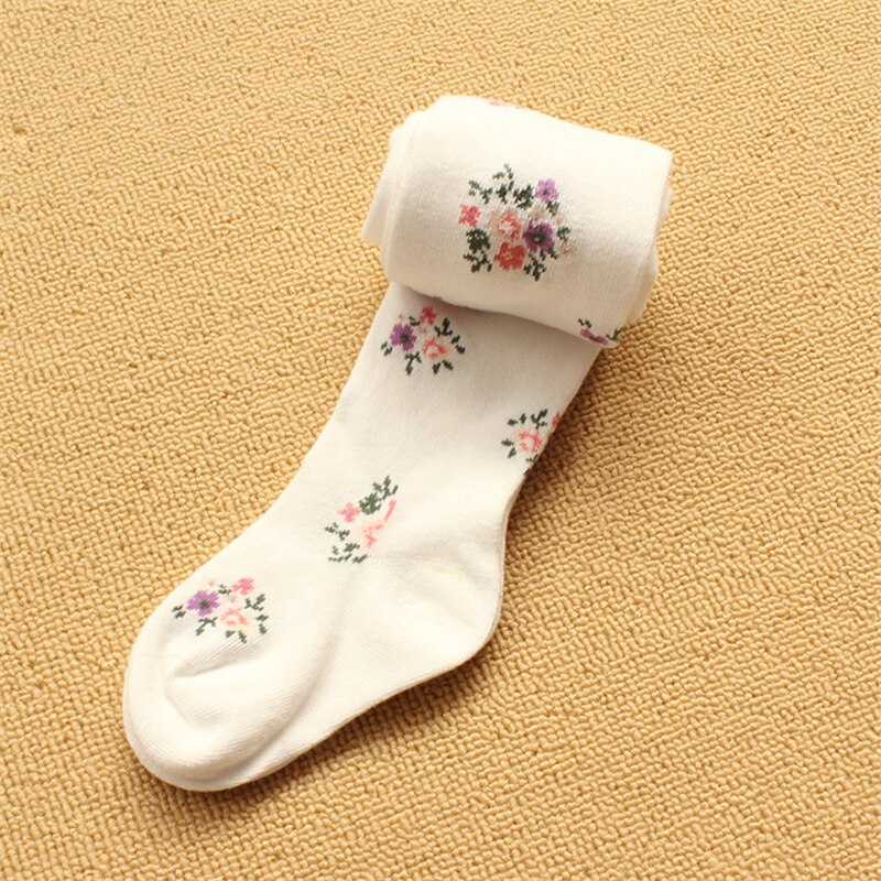Flower Print Tights for Girls Children Pantyhose Kids Cotton Dance Stockings for Girls Flora Clothing 3-9 Years Spring