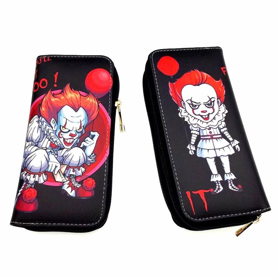 Cartera de piel sintética con estampado de Stranger Things para hombre, cartera de mano de piel sintética con cremallera, con estampado de dibujos animados Move IT a Nightmare on Elm Street Friday the 13