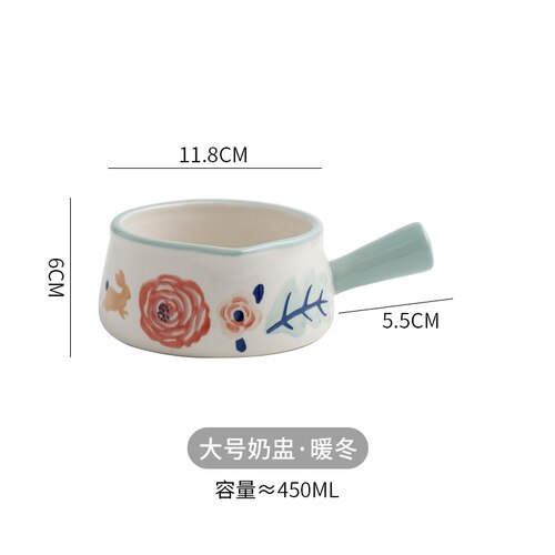 Modern ceramic small milk jug mini milk cup with handle milk jug coffee cup home breakfast salad oatmeal bowls cute tableware: large-6