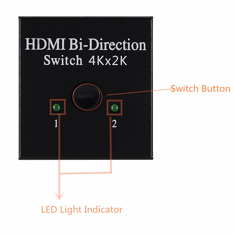 4K Hdmi Switch Hdmi Bi-Directionele 1X2 / 2X1 Ab Switcher Splitter Voor PS4 Pro/4 Tv box Hdmi Splitter Fire Tv Stick