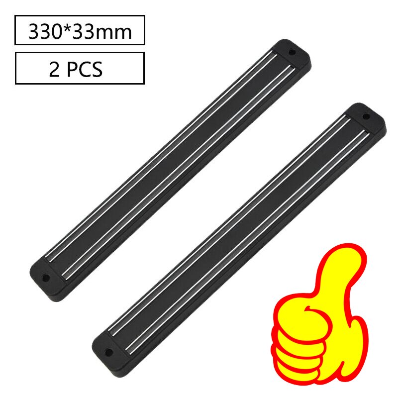 Powerful Magnetic Stainless Steel Magnetic Knife Block Wall-mounted Kitchen Magnet Magnet Convenient and Practical Knife Holder: 330MM X 33MM 2PCS