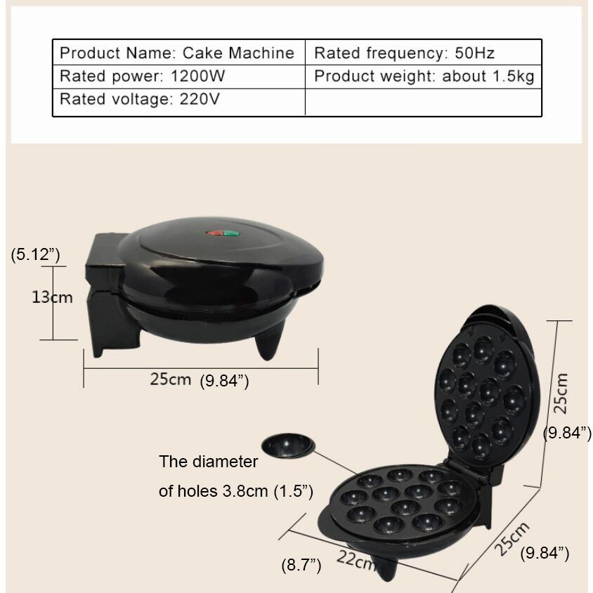 220V EU Mini Electric Cupcake Maker Muffin Small Cup Lollipop Cake Baking Machine Waffle Breakfast Pan Eggs Tart Ball Oven
