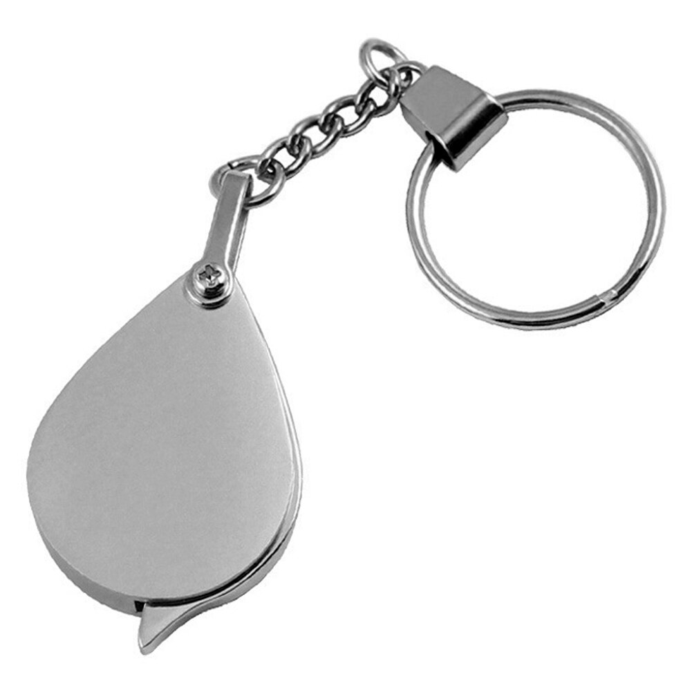 VEKKLA Pocket Foldable 8x Magnifier Loupe Magnifying Glass Lens Portable with Metal folding Keychain Magnifier outdoor