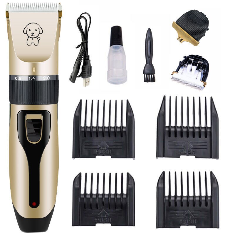 Dog Clipper Dog Hair Clippers Grooming (Pet/Cat/Dog/Rabbit) haircut Trimmer Shaver Set Pets cordless Rechargeable: Set meal D01