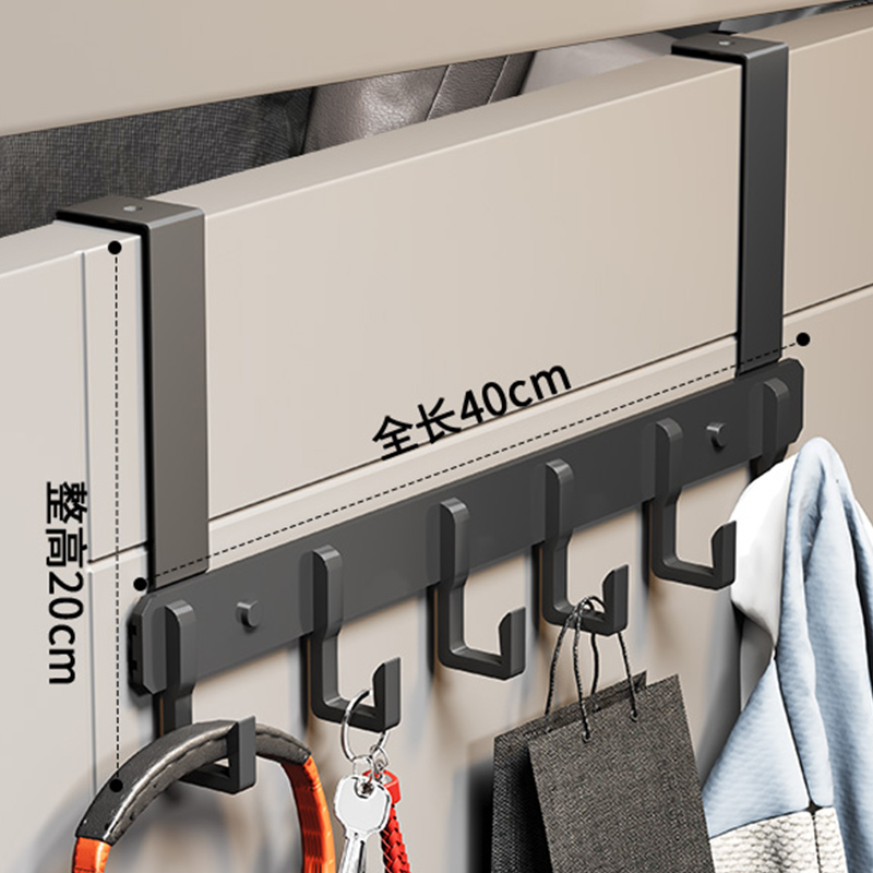 Deur achter haak Opbergmuur Hangende kleerhanger Kapstok Ponsvrije hanger Slaapkamerorganisator Opslag Keukenaccessoires: Rood