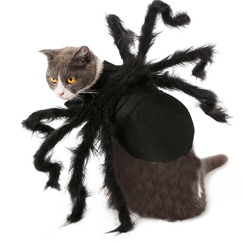 Spider Dog Costume Halloween Spider Pet Costumes Outfit Apparel Furry Spider Legs: Default Title