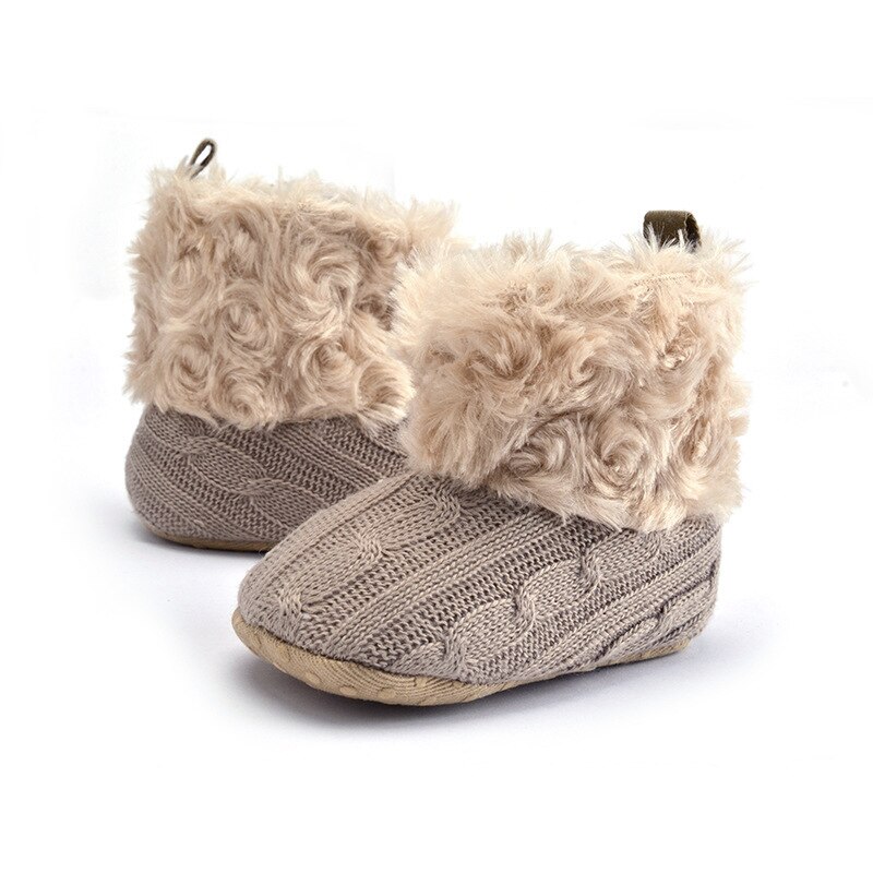Schattige Baby Anti-Slip Laarzen Peuter Baby Jongen Meisje Knit Crib Schoenen Leuke Cartoon Prewalker Baby Booties