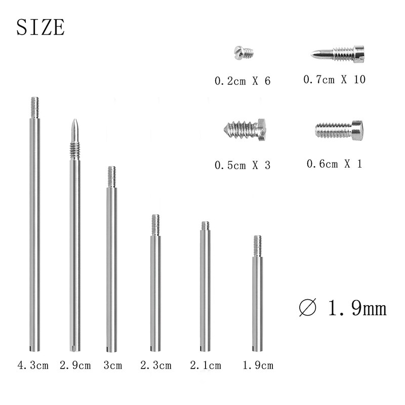 Juego de piezas de reparación de clarinete, Kit de varilla del eje de clarinete, accesorios de instrumentos de viento de madera, 34 unidades
