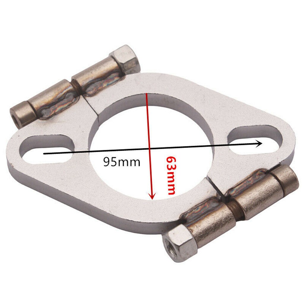 Exhaust Flange, 2.5inch Flat Oval Split Repair Exhaust Flange Replacement Accessory
